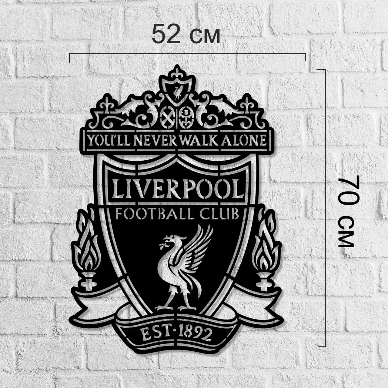 Деревянная эмблема футбольного клуба Ливерпуль (40*30 см) - фото 3 - id-p192651194