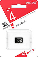 Карта памяти без адаптера 4Gb Class 10 micro SDHC SB4GBSDCL10-00 Smartbuy