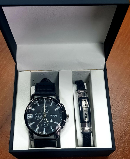 Мужской подарочный набор часы и браслет - фото 5 - id-p137893185