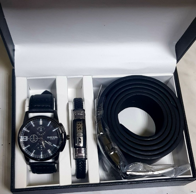 Мужской подарочный набор часы, браслет, ремень - ассортименте - фото 2 - id-p142611430