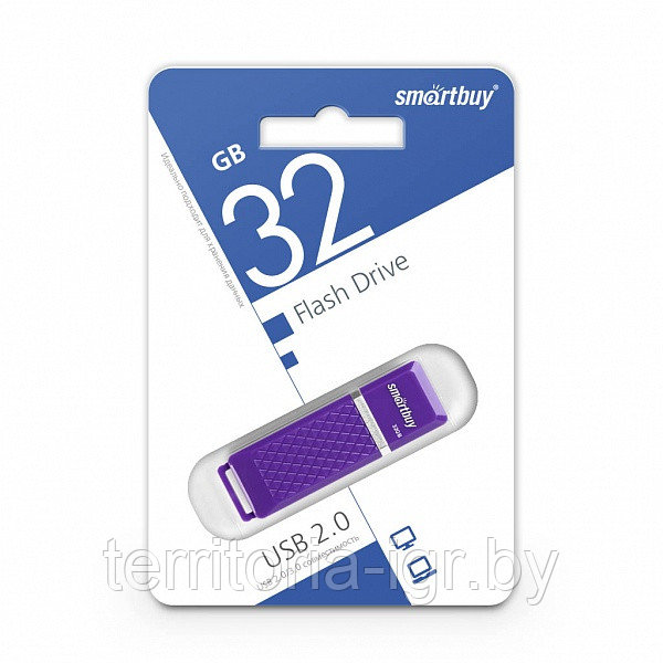 USB-накопитель 32Gb Quartz series SB32GBQZ-V сиреневый Smartbuy - фото 1 - id-p192663177