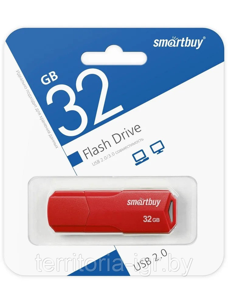 USB-накопитель 32Gb CLUE SB32GBCLU-R красный Smartbuy - фото 1 - id-p192663252