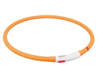 Ошейник светящийся TRIXIE USB Flash 70 см/10 мм оранжевый (12646) - фото 1 - id-p166147902