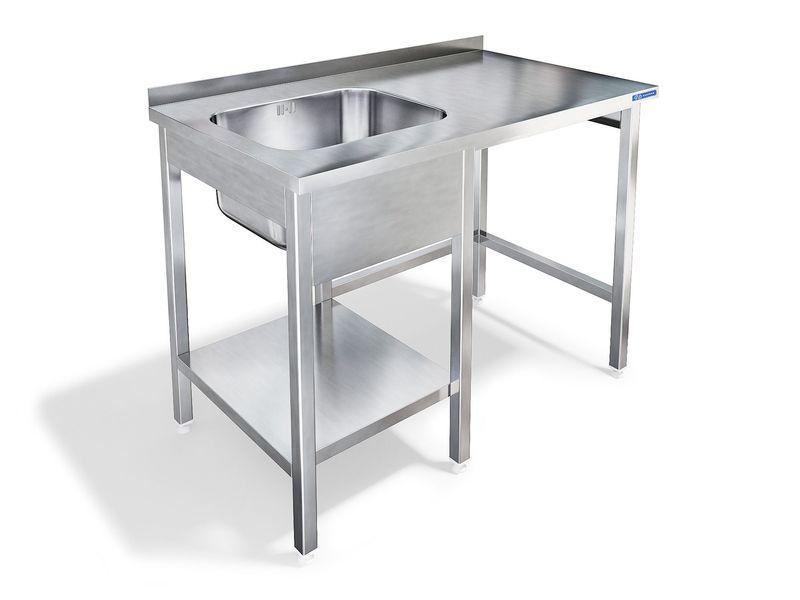 Стол с ванной KAYMAN для посудомоечной машины TATRA СПМФ-121/1207 (правый) - фото 1 - id-p192665081