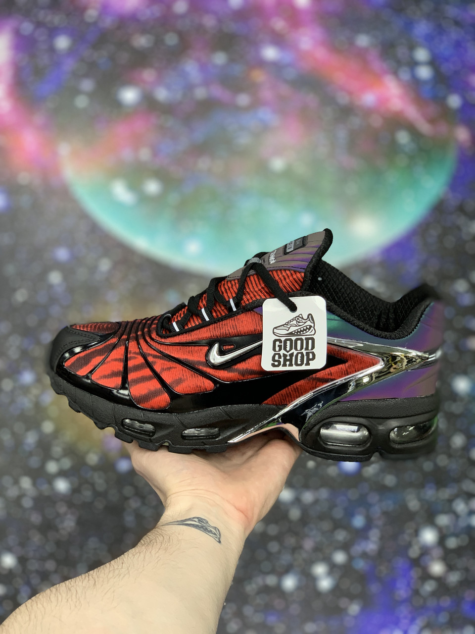 Кроссовки Nike x Skepta Air Max Tailwind Red Silver Gradient