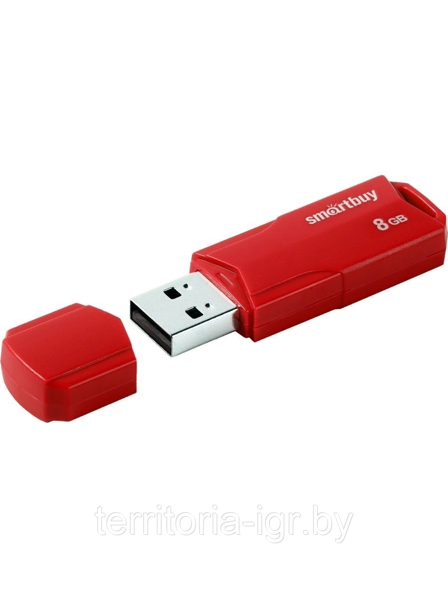 USB-накопитель 8Gb CLUE SB8GBCLU-R красный Smartbuy - фото 2 - id-p192665114