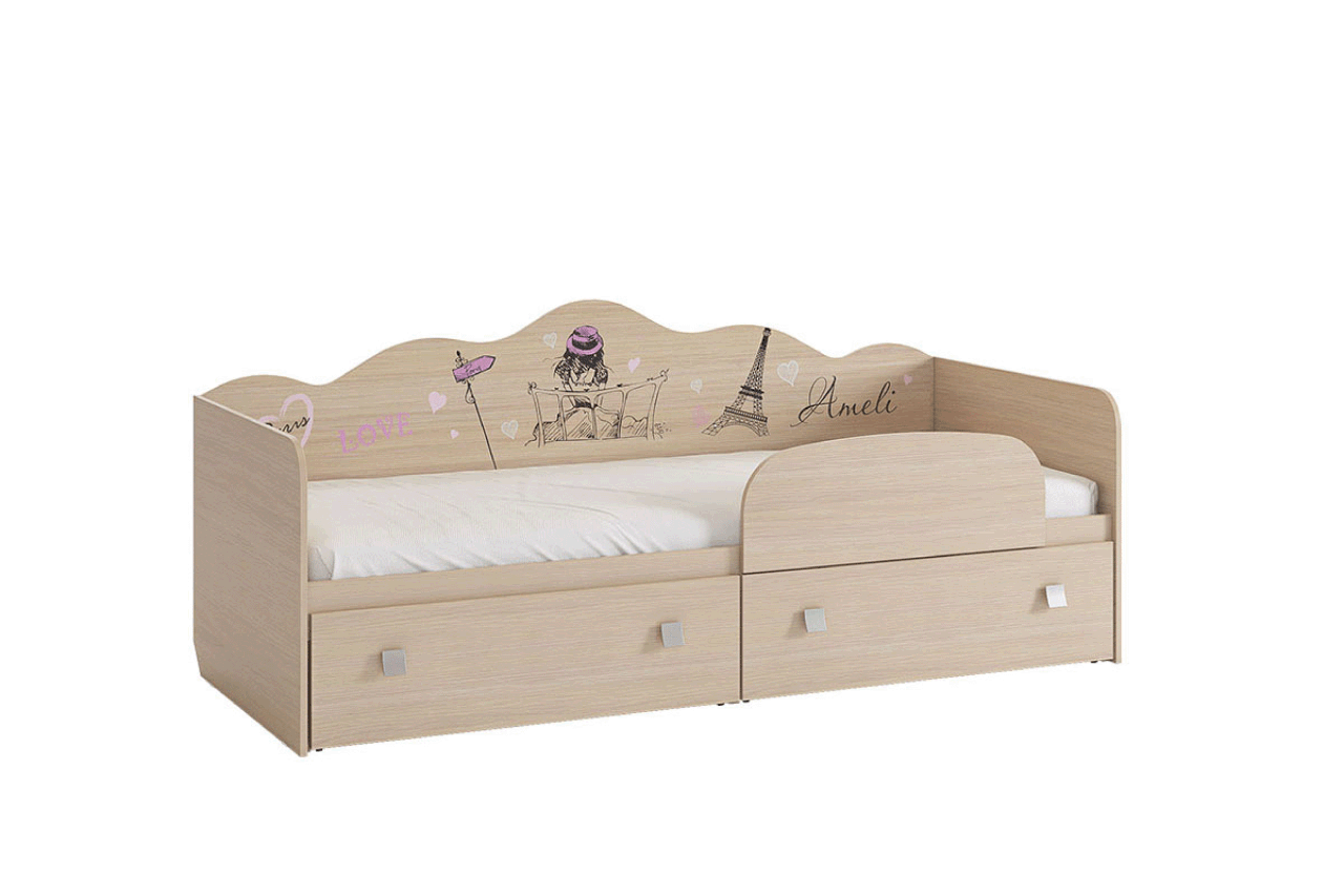 Кровать Амели с защитным бортиком - фото 1 - id-p61623060