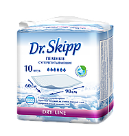 Пеленки гигиенические впитывающие Dr. Skipp Dry line, 60 х 90 см. (10 шт.)