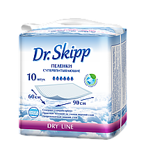 Пеленки гигиенические впитывающие Dr. Skipp Dry line, 60 х 90 см. (10 шт.)