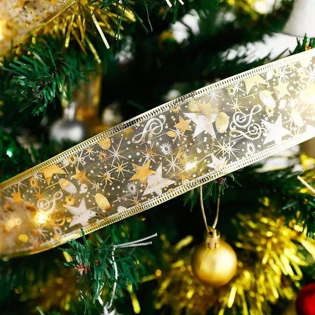 Рождественская декоративная лента, 3 м со светодиодными лампочками - фото 8 - id-p192680880