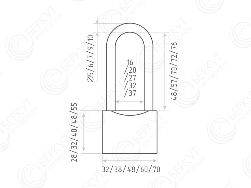 Замок навесной НОРА ЗН-212дд-50 мм (3кл.) - фото 3 - id-p192681919