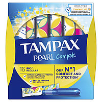 Tampax Compak Pearl Регулярные / Regular 16 шт. Тампоны женские гигиенические с аппликатором