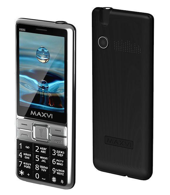 Кнопочный телефон для пожилых людей MAXVI X900i черный - фото 1 - id-p192685422