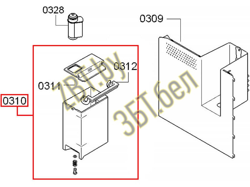 Контейнер (бачок) для воды кофемашины Bosch 00673864 - фото 6 - id-p35828604