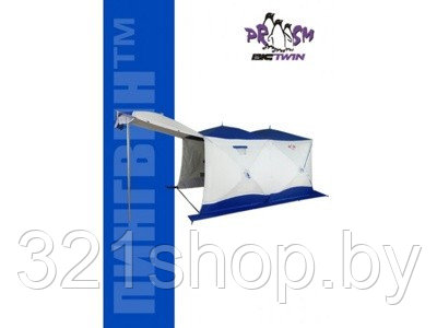 Всесезонная палатка Призма Шелтерс Big Twin (2-сл) 430*215 (бело-синий) , 00865