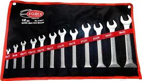 Набор ключей рожковых 12 предметов на полотне ROCKFORCE RF-5122P, фото 2
