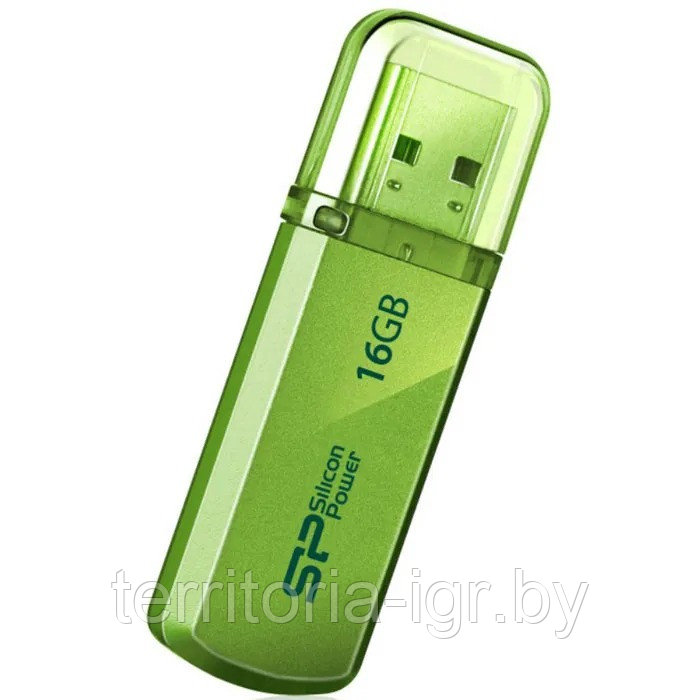 USB-накопитель 16GB Helios 101 SP016GBUF2101V1N зеленый Silicon Power - фото 4 - id-p192699328