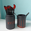 Набор кистей для макияжа в тубусе KYLIE RED/Black, 12 шт, фото 5