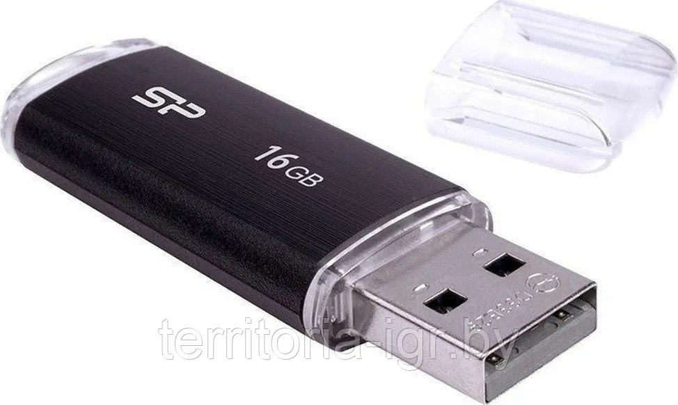 USB-накопитель 16GB Ultima U02 SP016GBUF2U02V1K черный Silicon Power - фото 3 - id-p192701246