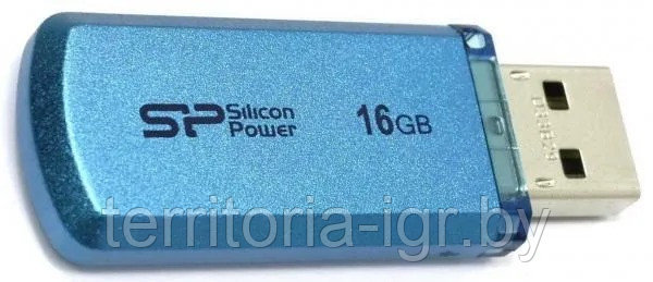 USB-накопитель 16GB Helios 101 SP016GBUF2101V1B голубой Silicon Power - фото 4 - id-p192711539
