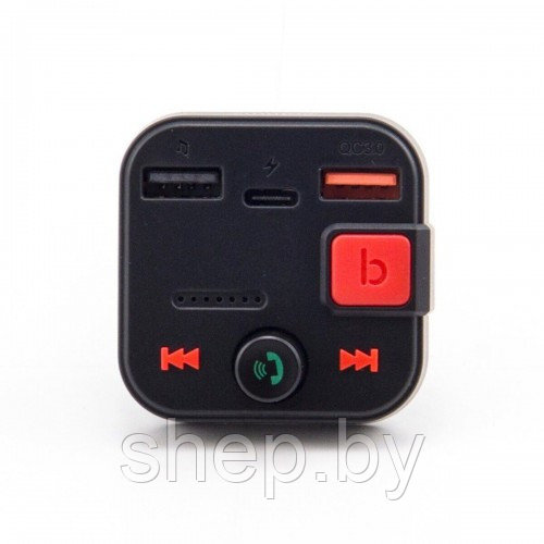 FM-модулятор EPLUTUS FB-20 + BLUETOOTH +USB-зарядкой QC3.0 + TYPE C зарядкой 30W (усилитель басов) - фото 2 - id-p192711832