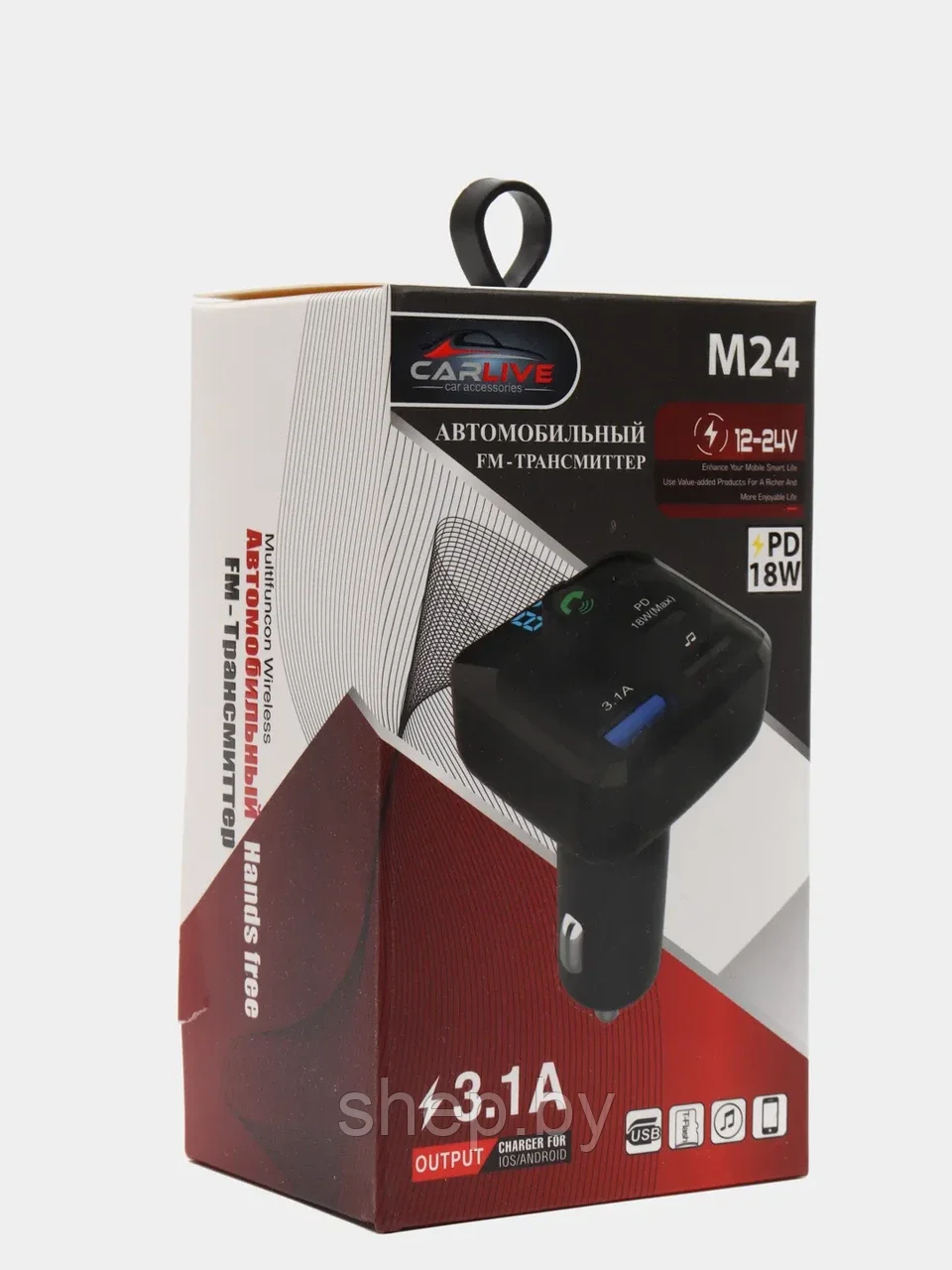 FM-модулятор CARLIVE M24 + BLUETOOTH (2USB ) +1 Type-C PD18W - фото 2 - id-p192711856