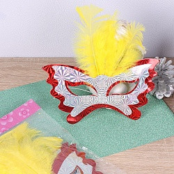 Набор новогодних масок карнавальных (с перьями)