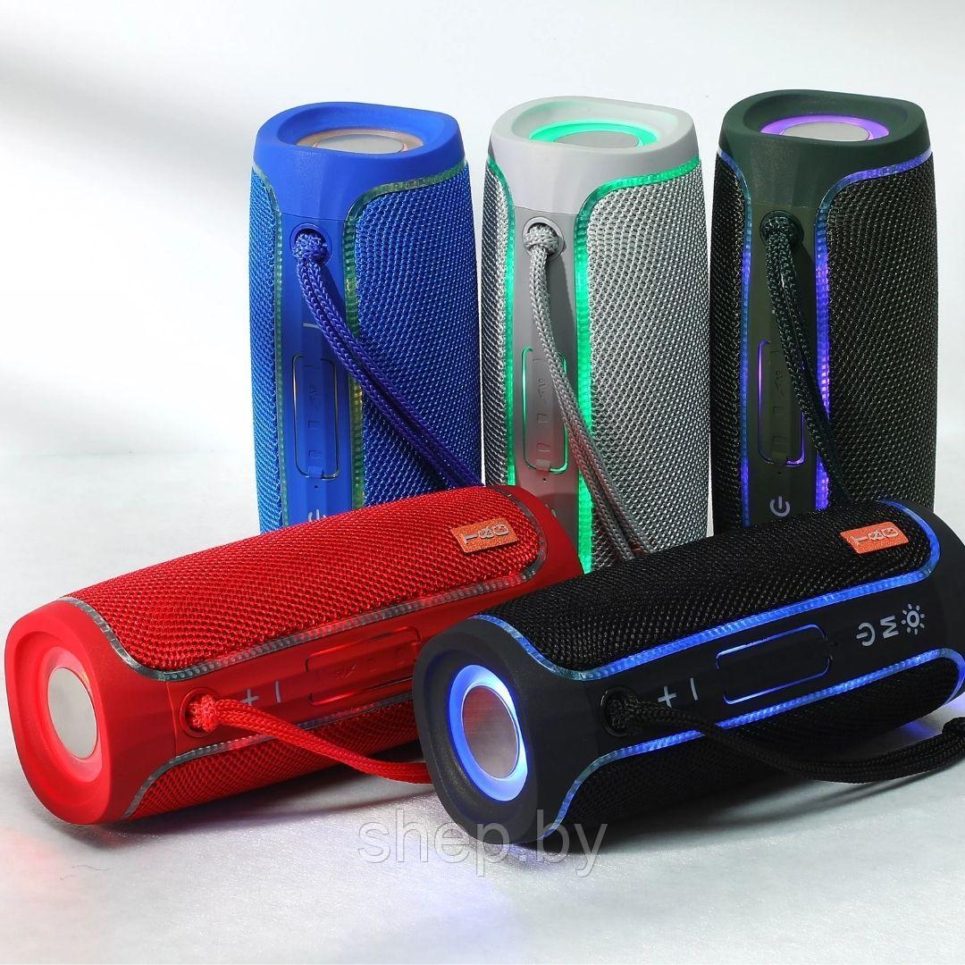 Bluetooth колонка T&G TG-288 с RGB-подсветкой Цвет: черный, красный, синий, серый - фото 2 - id-p192724634