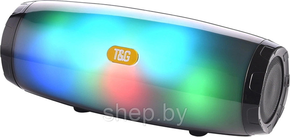 Беспроводная портативная колонка T&G TG-165 с LED подсветкой Цвет: черный, красный, синий, серый , бирюзовый - фото 9 - id-p192727648