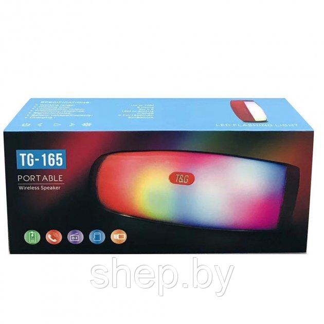 Беспроводная портативная колонка T&G TG-165 с LED подсветкой Цвет: черный, красный, синий, серый , бирюзовый - фото 10 - id-p192727648