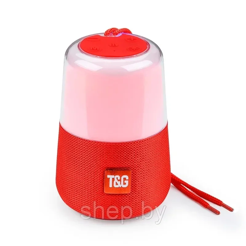 Bluetooth колонка T&G TG-168 с RGB-подсветкой Цвет: черный, красный, синий, серый, бирюзовый, хаки - фото 4 - id-p192727652