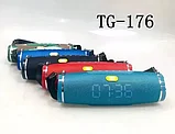 Беспроводная Колонка T&G TG-176 Со Встроенными Часами   Цвет: черный, красный, синий, бирюзовый, хаки, фото 2
