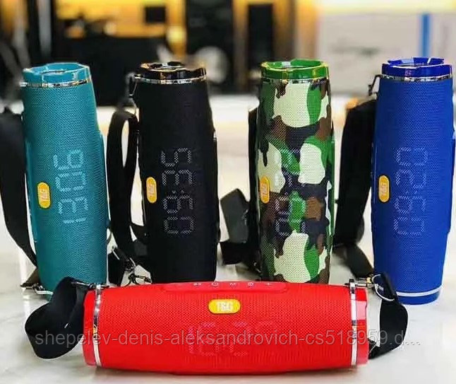 Беспроводная Колонка T&G TG-176 Со Встроенными Часами Цвет: черный, красный, синий, бирюзовый, хаки