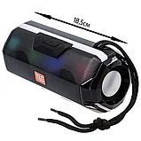Bluetooth колонка T&G TG-143 с RGB-подсветкой   Цвет: черный, красный, синий, серый, бирюзовый, фото 10