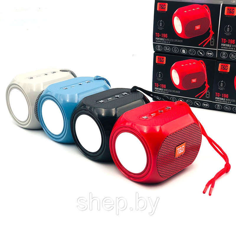 Bluetooth колонка T&G TG-196 Цвет: черный, красный, серый, голубой - фото 2 - id-p192727694