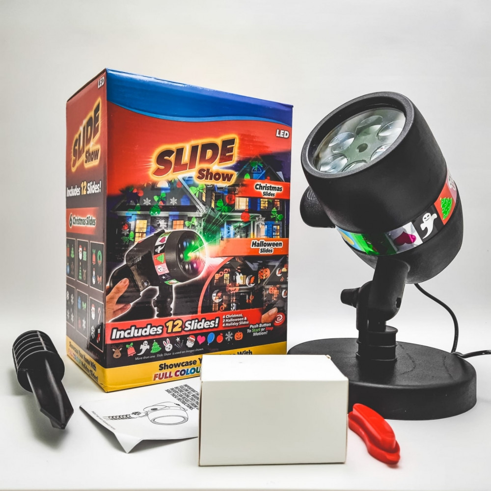 Лазерный проектор Slide Star Shower, Уличный проектор на 12 слайдов - фото 9 - id-p138204086