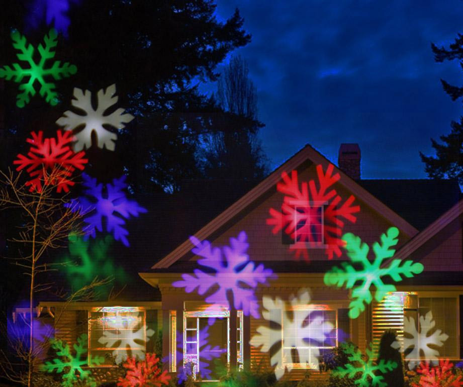 Лазерный проектор "Снежинки" Led Strahler Schneeflocke с эффектом светомузыки - фото 5 - id-p192731671