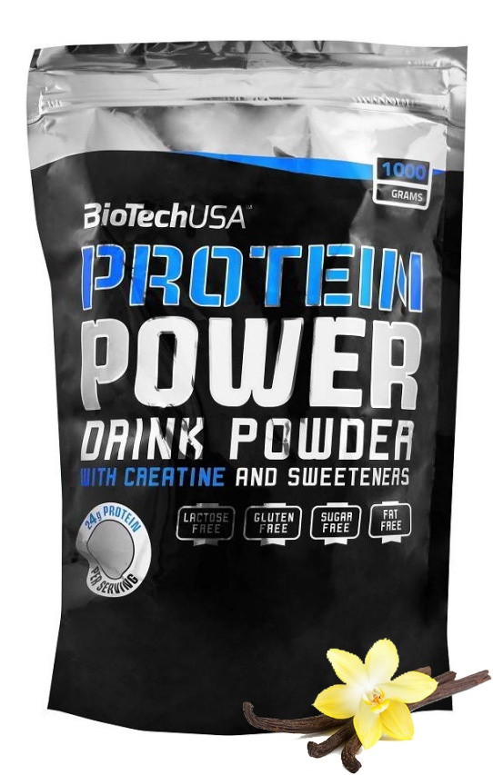 Протеин комплексный (соевый, казеин, сывороточный концентрат) Protein Power Biotech USA 1000г (ваниль) - фото 1 - id-p192728113