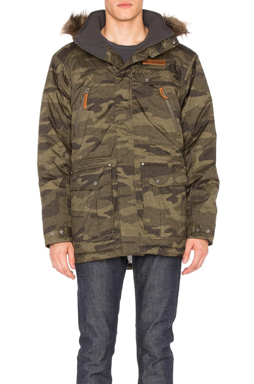 Куртка мужская Columbia Barlow Pass 550 TurboDown Jacket Men's Jacket серо-зеленый