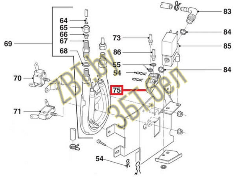 Переходник клапана F-образный для кофемашин DeLonghi 5332188800 - фото 6 - id-p35829332