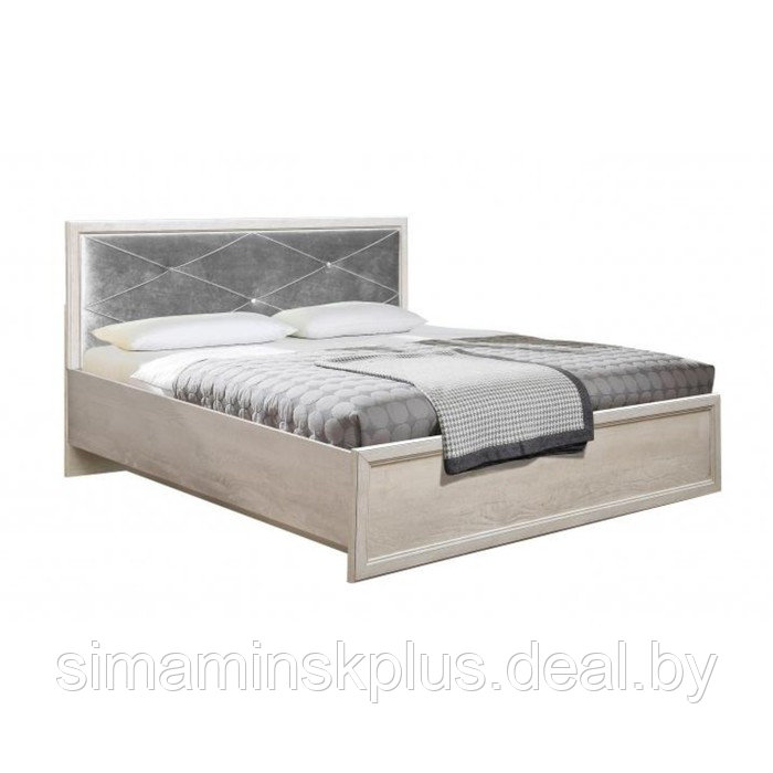 Кровать с ПМ «Сохо», 160 × 200 см, цвет бетон пайн белый / бетон пайн патина - фото 1 - id-p192749306