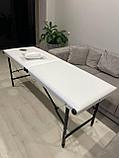 Массажный стол 190х70хРВ (белый) с подушкой, фото 3