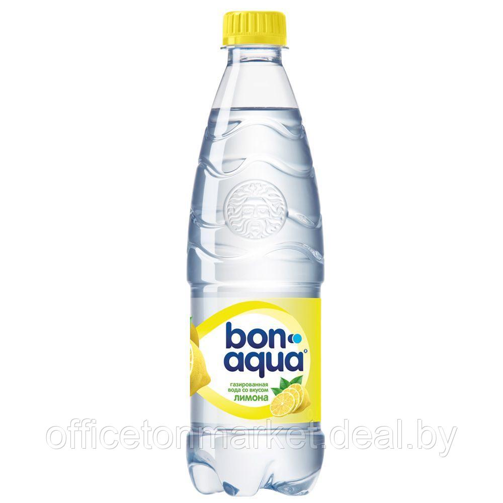 Вода питьевая "Bonaqua", газированная, вкус лимона, 0.5 л - фото 1 - id-p190250203