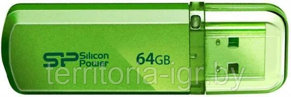 USB-накопитель 64GB Helios 101 SP064GBUF2101V1N зеленый Silicon Power - фото 3 - id-p192754772