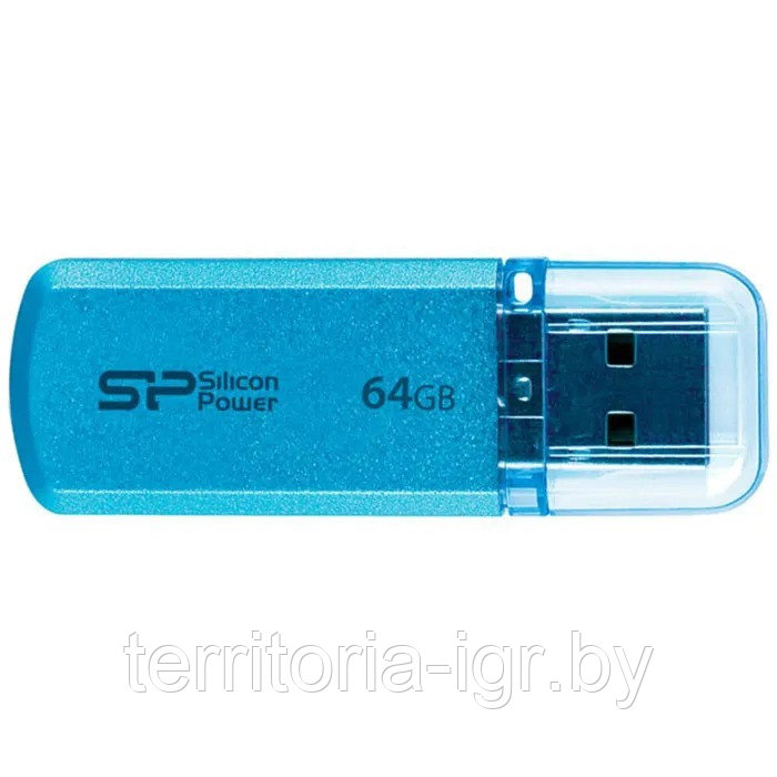 USB-накопитель 64GB Helios 101 SP064GBUF2101V1B синий Silicon Power - фото 3 - id-p192754777