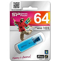 USB-накопитель 64GB Helios 101 SP064GBUF2101V1B синий Silicon Power