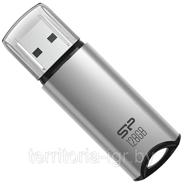USB-накопитель 128GB Marvel M02 SP128GBUF3M02V1S USB 3.2 серебристый Silicon Power - фото 3 - id-p192785319