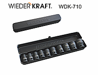 Набор ударных головок WIEDER KRAFT WDK-710 1/2" 9-27мм, в наборе 10 головок Cr-Mo.