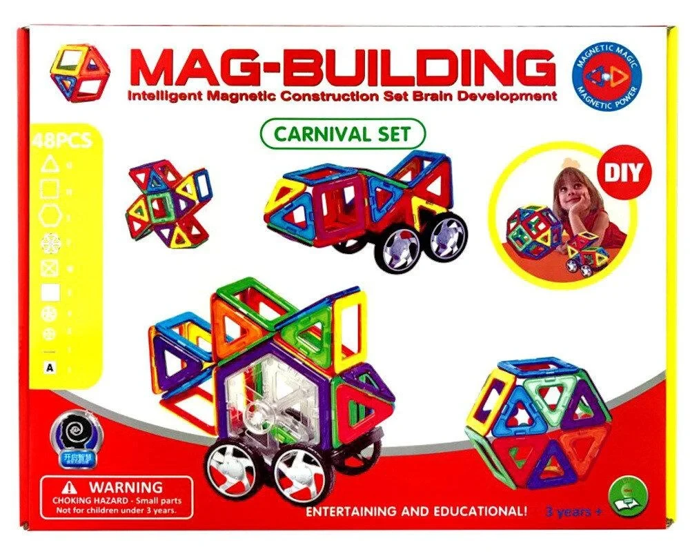 Конструктор магнитный Mag-Building (Mag-Wantong), 48 деталей, фото 1