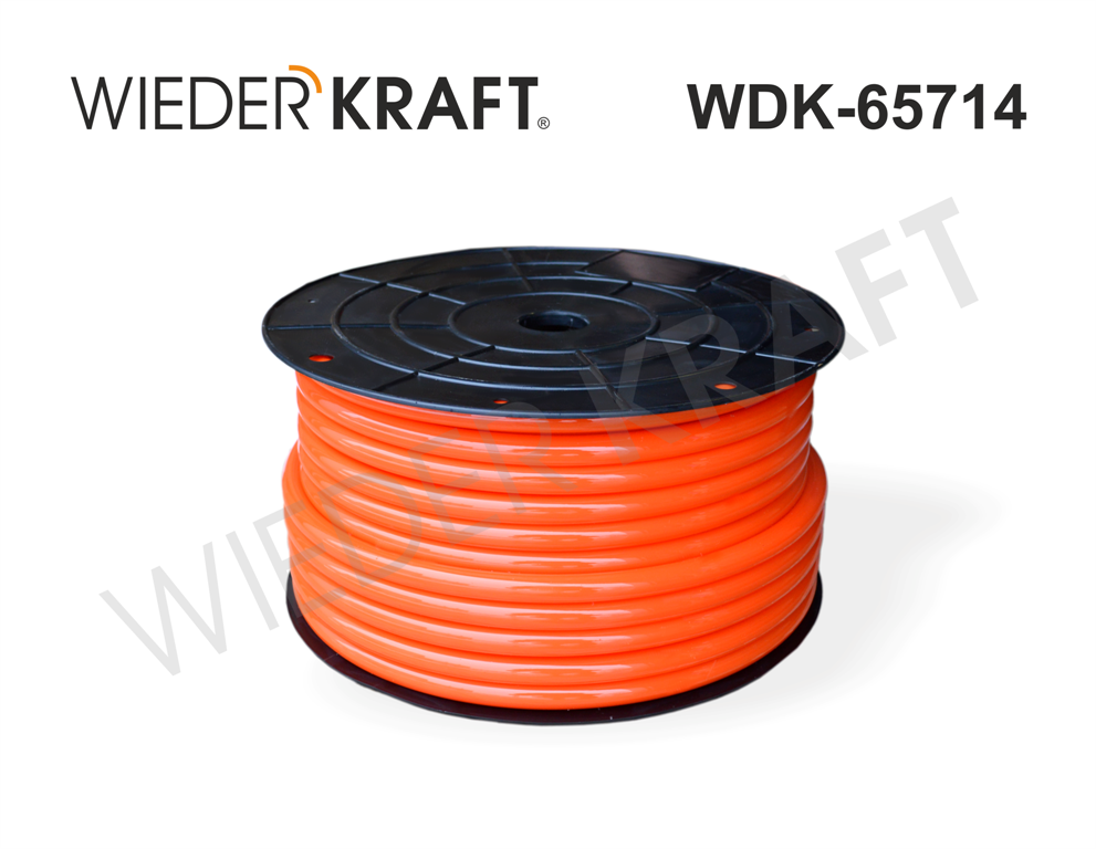 WiederKraft WDK-65714 Шланг пневматический прямой полиуретановый 10*14 катушка 50м. Давление рабочее 100PSI - фото 1 - id-p24935098